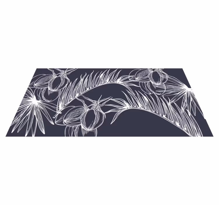 Alfombra vinílica naturaleza hojas palma - TenVinilo