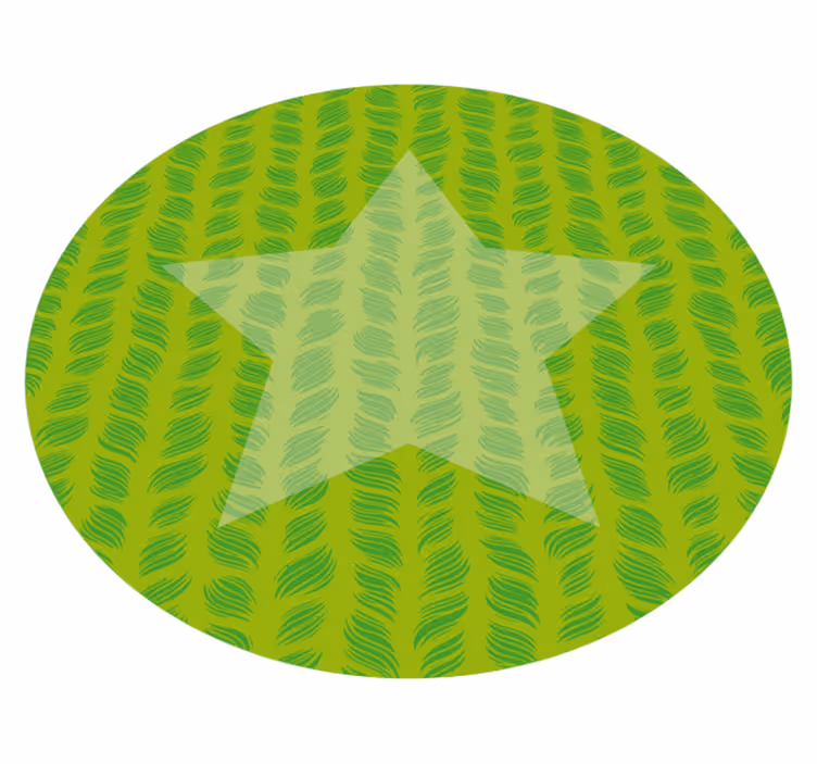 Alfombra de vinilo infantil patrón de estrella circular - TenVinilo