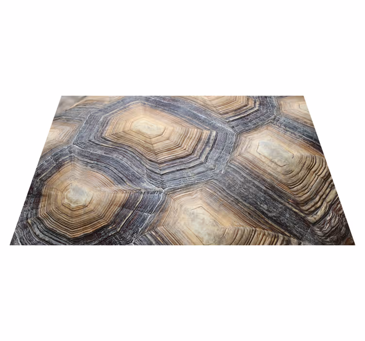 Alfombra vinílica animal print concha tortuga - TenVinilo