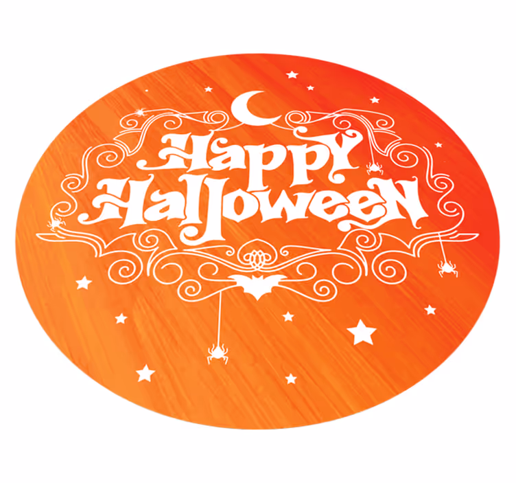 Alfombra vinilo recibidor feliz halloween - TenVinilo