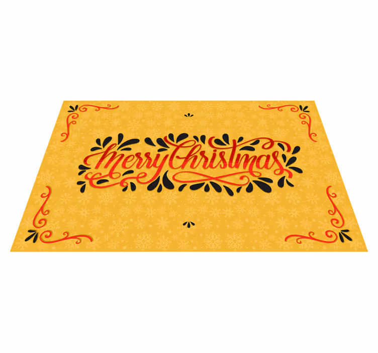 Alfombra vinílica navidad saludos festivos - TenVinilo