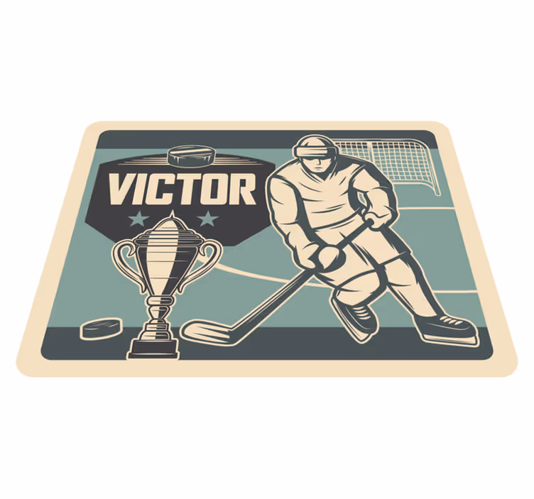 Alfombra vinílica personalizable gráfico deportivo - TenVinilo