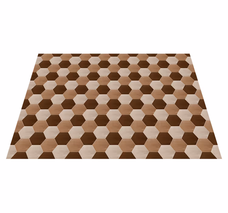 Alfombra vinílica hidráulica patrón de panal - TenVinilo