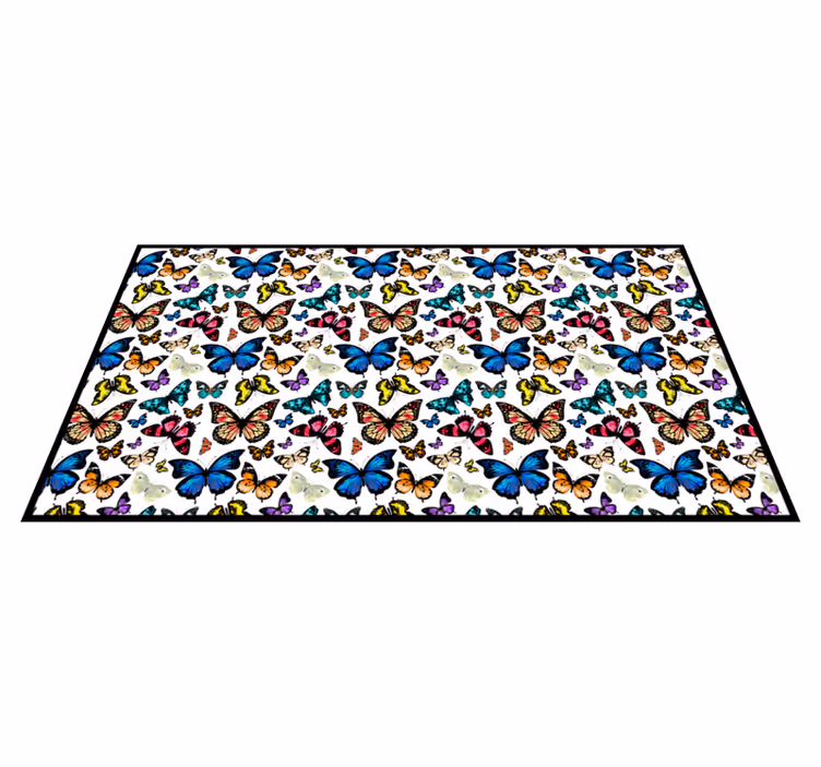 Alfombra vinílica animales colección de mariposas - TenVinilo