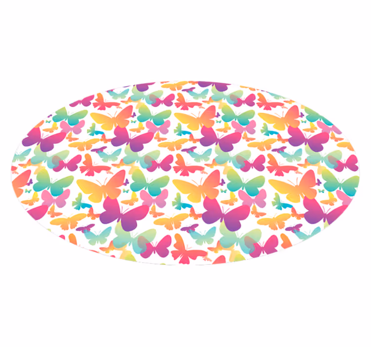 Alfombra vinílica animales conjunto de mariposas - TenVinilo