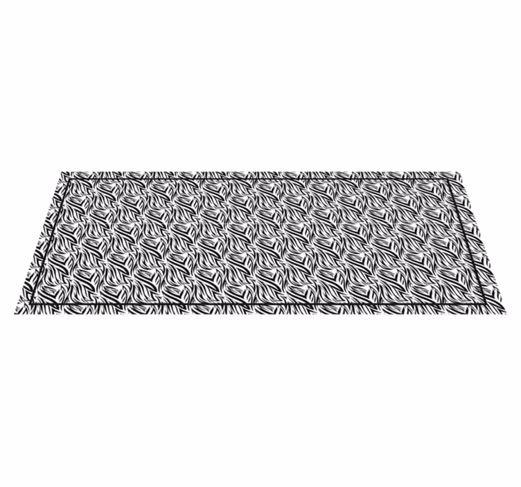 Alfombra vinílica animal print giros de cebra - TenVinilo