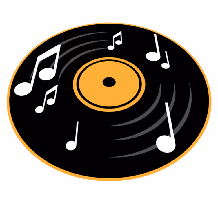 Alfombras vinílicas juvenils Notas musicales - TenVinilo