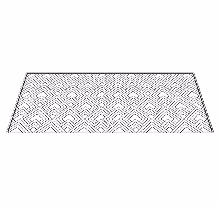 Alfombra de vinilo geométrica patrón de laberinto geométrico - TenVinilo