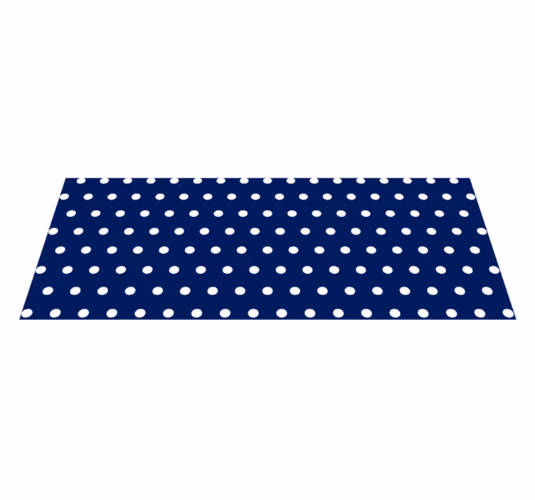 Alfombra vinílica minimalista decoración de lunares - TenVinilo