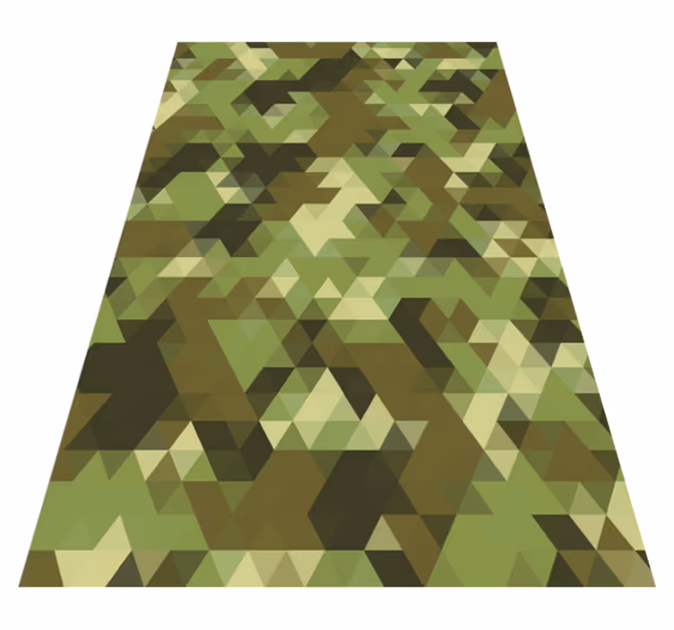 Alfombra de vinilo geométrica camuflaje geométrico - TenVinilo