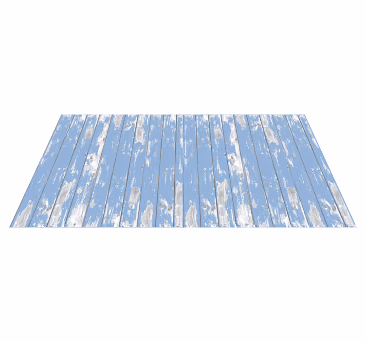 Alfombra vinílica imitación paneles de madera desgastada - TenVinilo