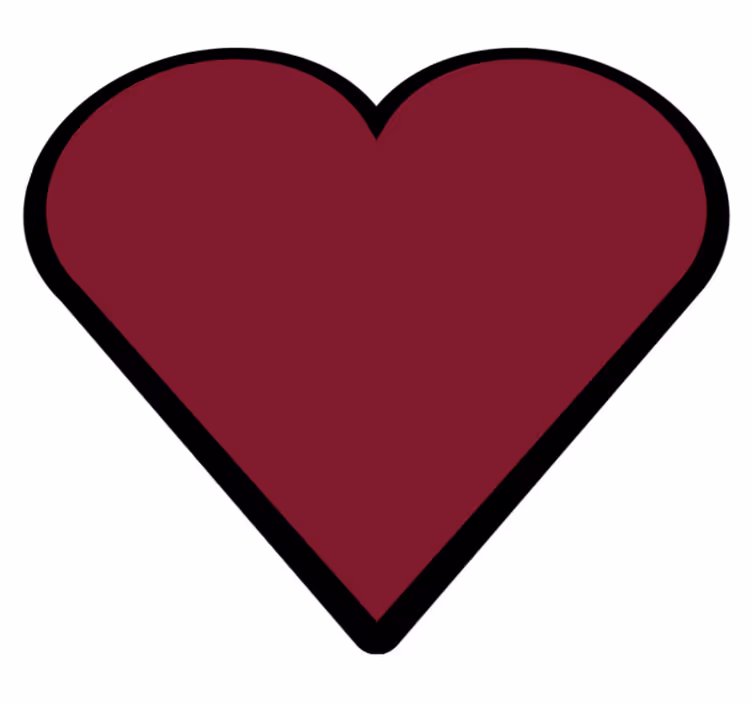 Alfombra vinílica dormitorio forma de corazón simple - TenVinilo