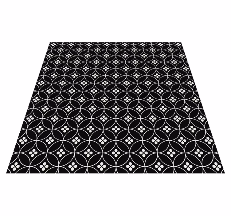 Alfombra de vinilo geométrica patrón de círculo geométrico - TenVinilo
