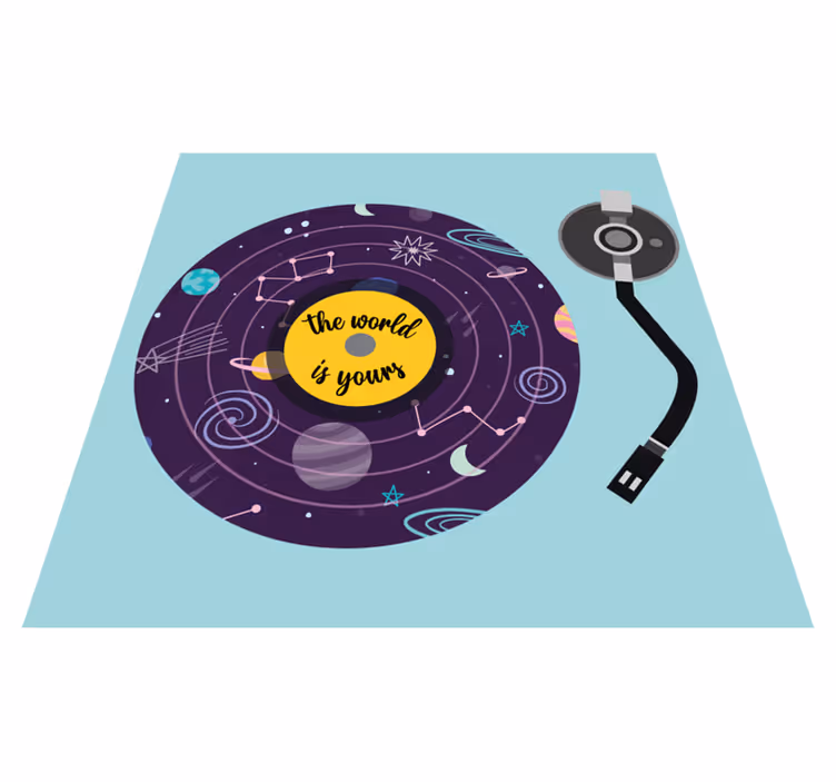 Alfombra de vinilo infantil tema de exploración mundial - TenVinilo