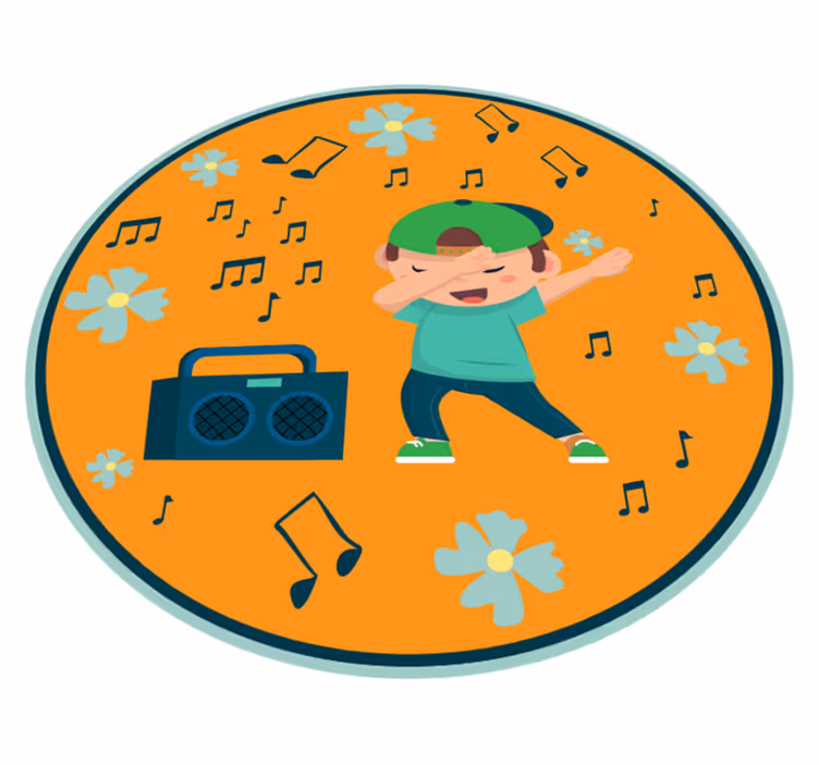 Alfombra de vinilo infantil imágenes de baile infantil - TenVinilo