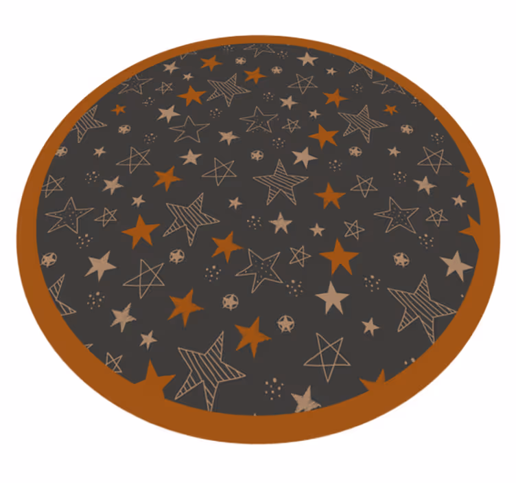 Alfombra vinílica de estrellas motivos celestes - TenVinilo