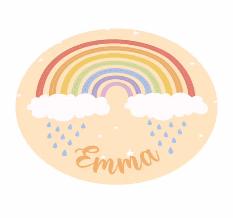 Alfombra vinílica personalizable arcoiris personalizable - TenVinilo