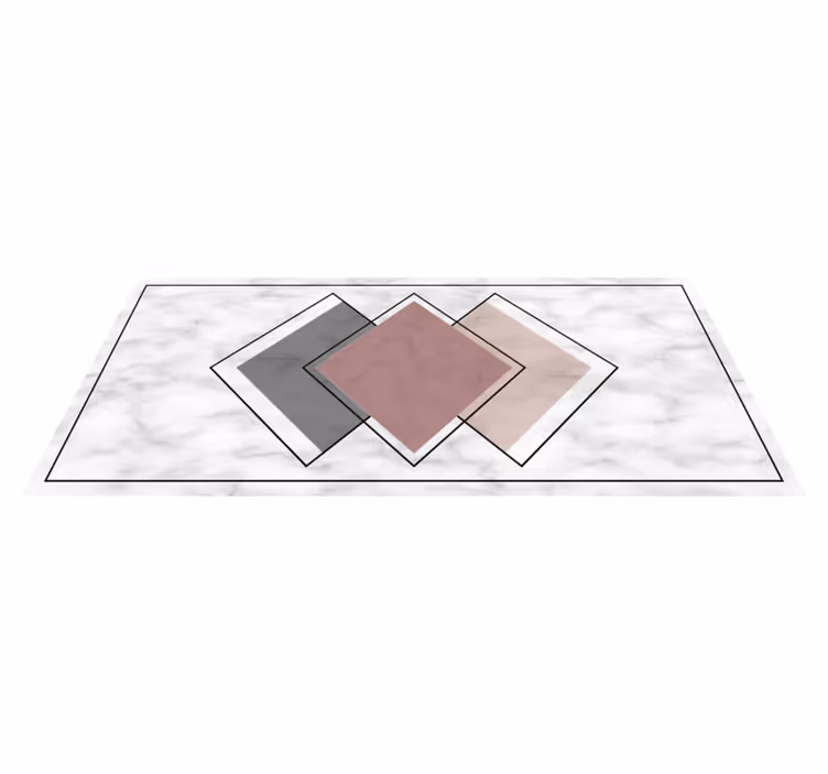 Alfombra vinílica efecto mármol geométrico - TenVinilo