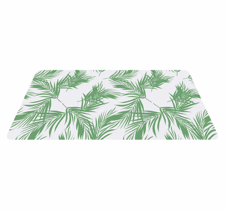 Alfombra vinílica flores patrón de palmeras tropicales - TenVinilo