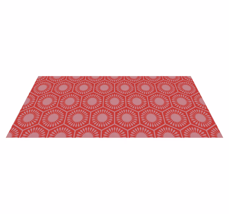 Alfombra de vinilo geométrica conjunto de motivos circulares - TenVinilo