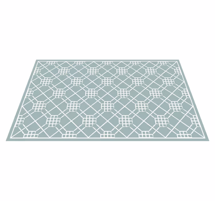Alfombra vinílica hidráulica simetría de mosaico geométrico - TenVinilo