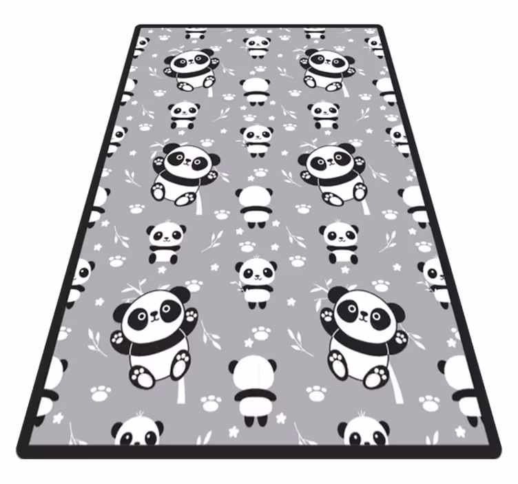 Alfombra de vinilo infantil tiempo de juego panda - TenVinilo