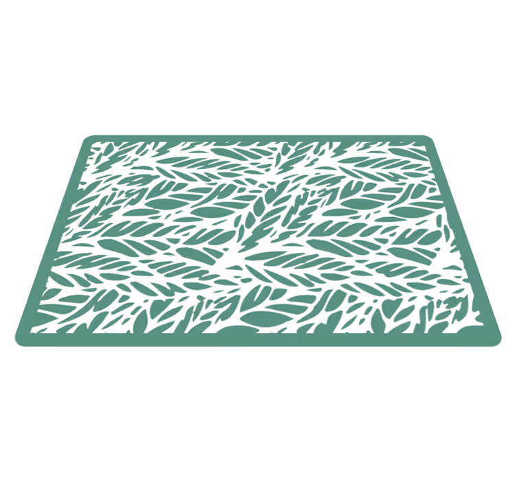Alfombra vinílica flores elegancia frondosa - TenVinilo
