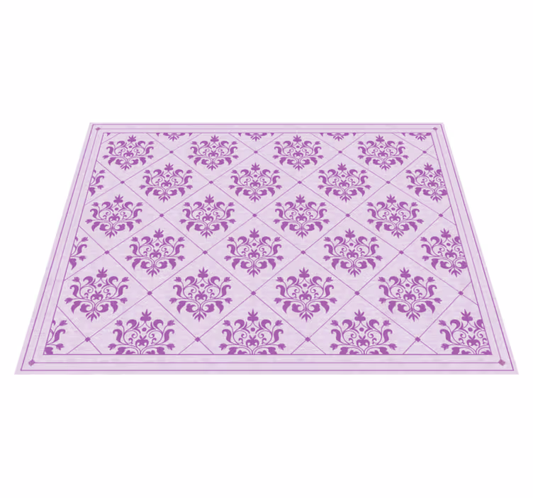 Alfombra vinílica vintage patrón de damasco adornado - TenVinilo