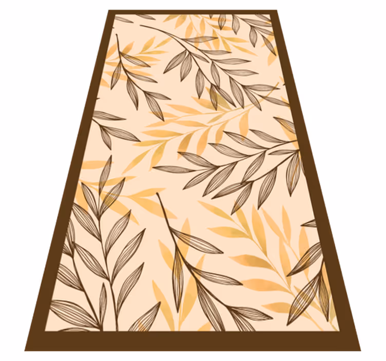 Alfombra vinílica flores motivo de follaje de otoño - TenVinilo