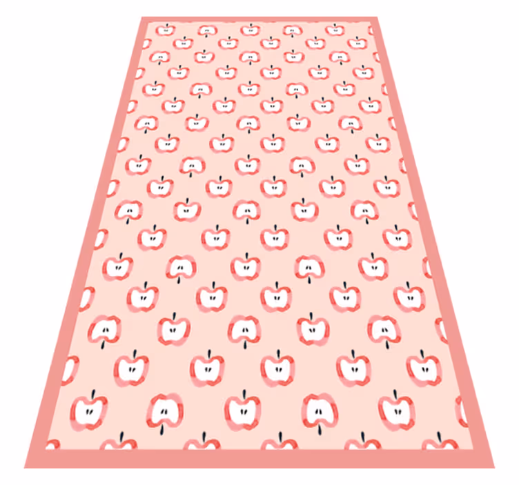 Alfombra vinílica moderna manzanas rojas - TenVinilo