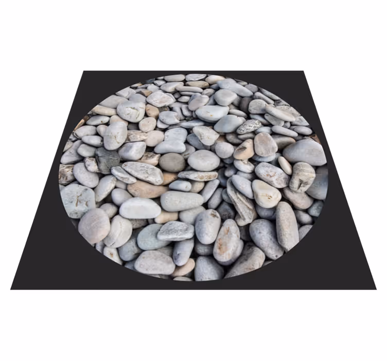 Alfombra vinílica imitación textura de guijarro - TenVinilo