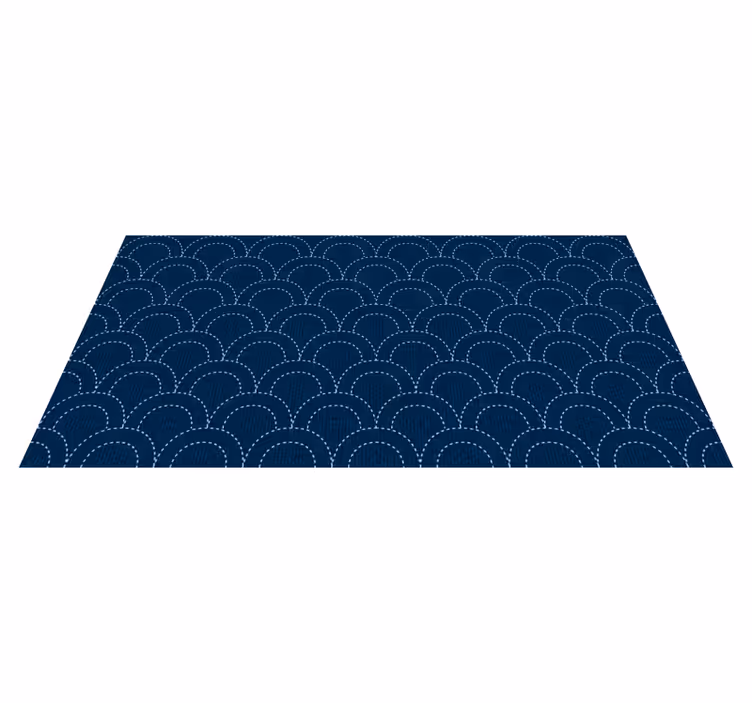 Alfombra de vinilo geométrica en profundidad de conchas - TenVinilo