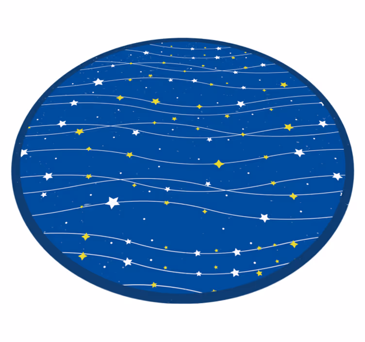 Alfombra vinílica de estrellas sobre fondo azul - TenVinilo