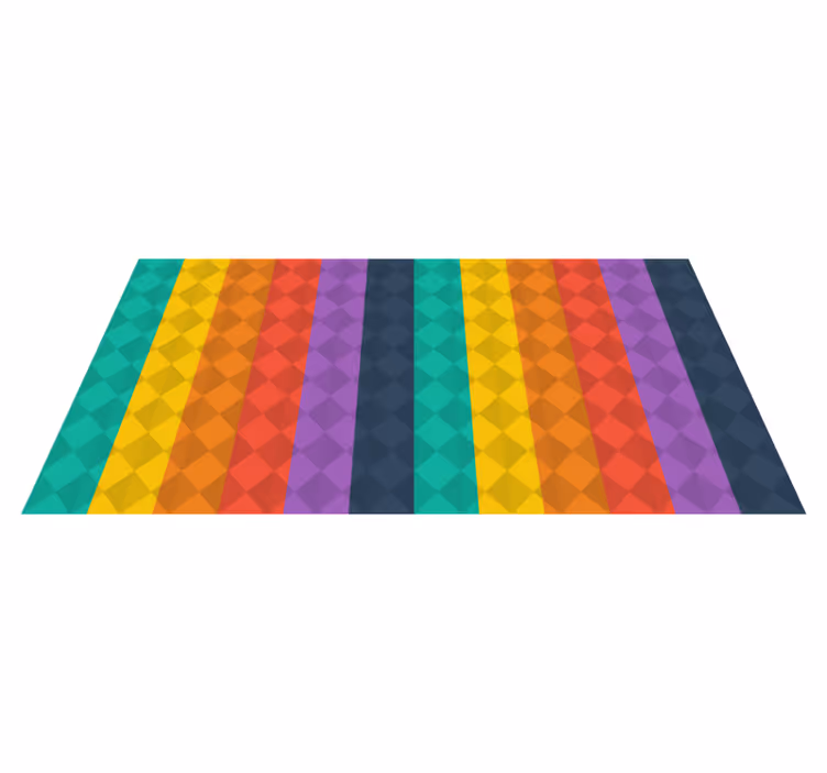 Alfombra de vinilo geométrica espectro geométrico colorido - TenVinilo