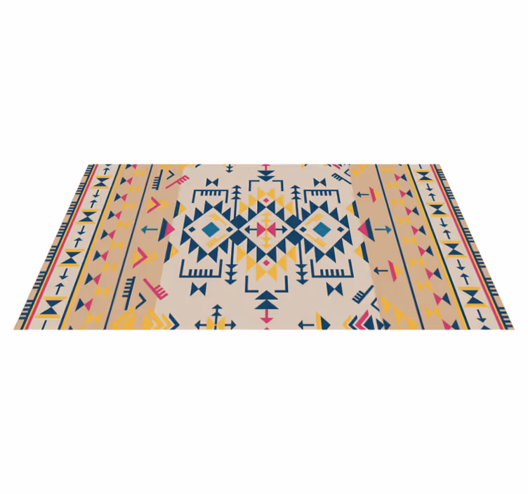 Alfombra de vinilo geométrica decoración con patrones - TenVinilo