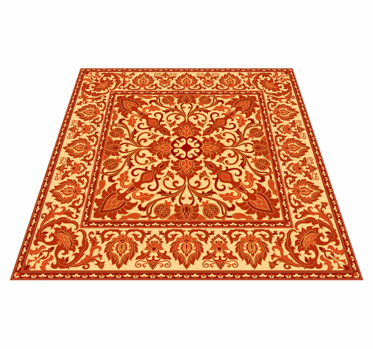 Alfombra vinílica vintage inspiración barroca adornada - TenVinilo