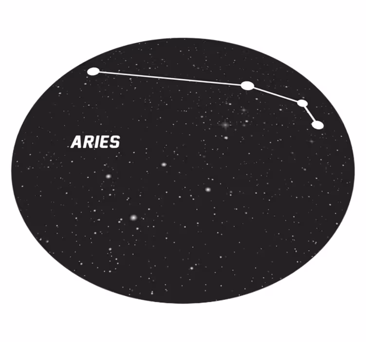 Alfombra vinílica de estrellas constelación de aries - TenVinilo