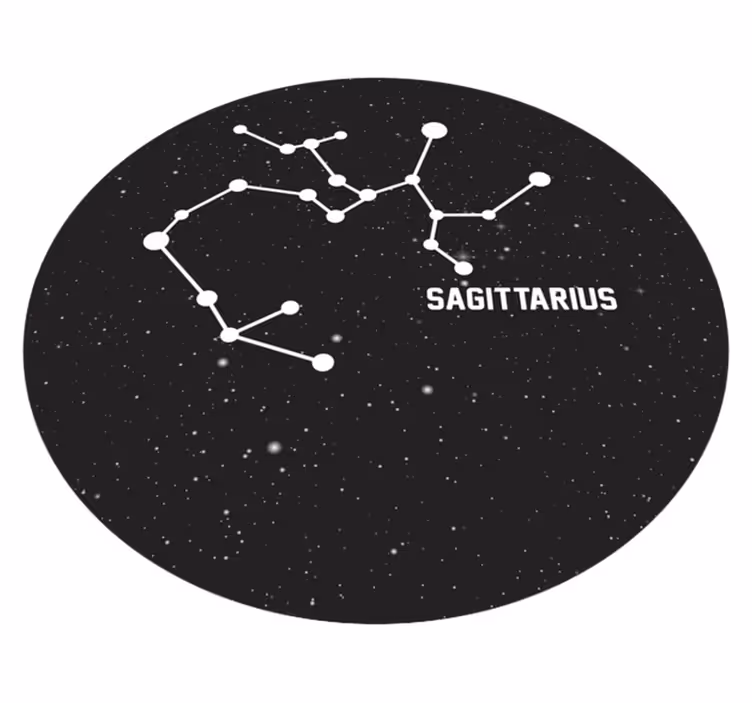 Alfombra vinílica de estrellas constelación de sagitario - TenVinilo