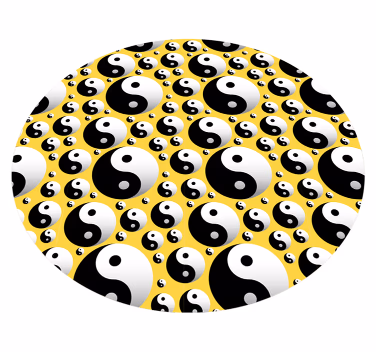 Alfombra vinílica de juegos infantil armonía yin yang - TenVinilo