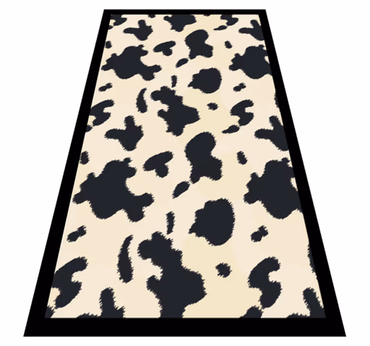Alfombra vinílica animal print patrón de piel de vaca - TenVinilo