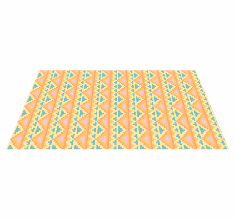 Alfombra de vinilo geométrica decorativa tribal - TenVinilo
