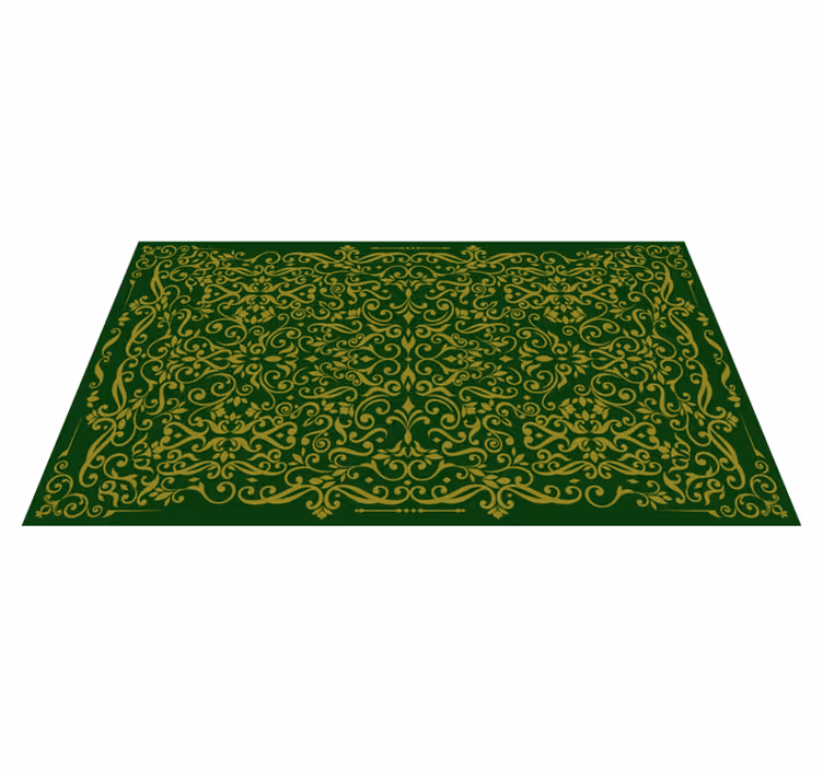 Alfombra vinílica imitación patrón de remolino adornado - TenVinilo