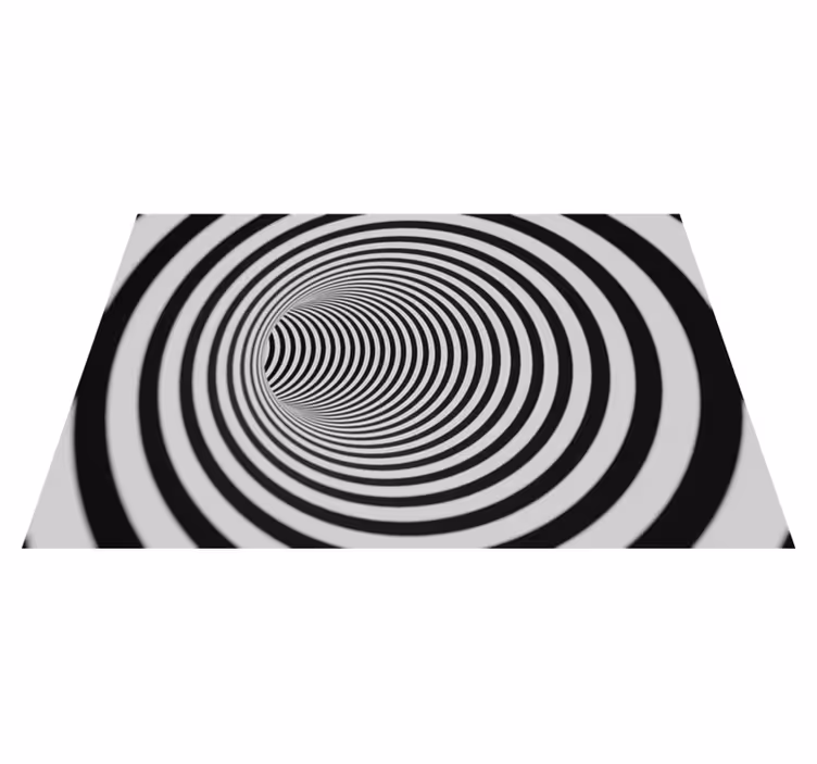 Alfombra de vinilo geométrica remolino de ilusión óptica - TenVinilo