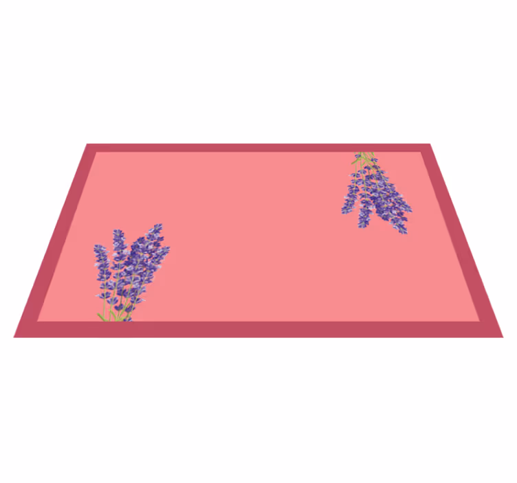 Alfombra vinílica flores acentos lavanda floral - TenVinilo