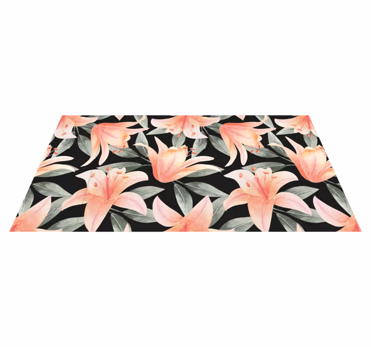 Alfombra vinílica flores imágenes de brisa floral - TenVinilo