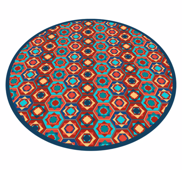 Alfombra de vinilo geométrica círculo de armonía geométrica - TenVinilo