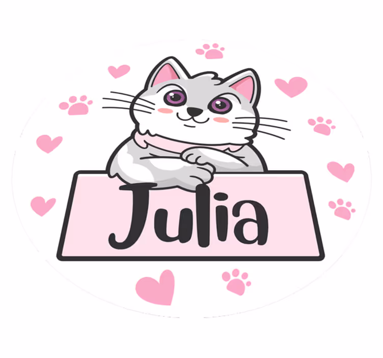 Alfombra vinílica personalizable felino personalizado - TenVinilo