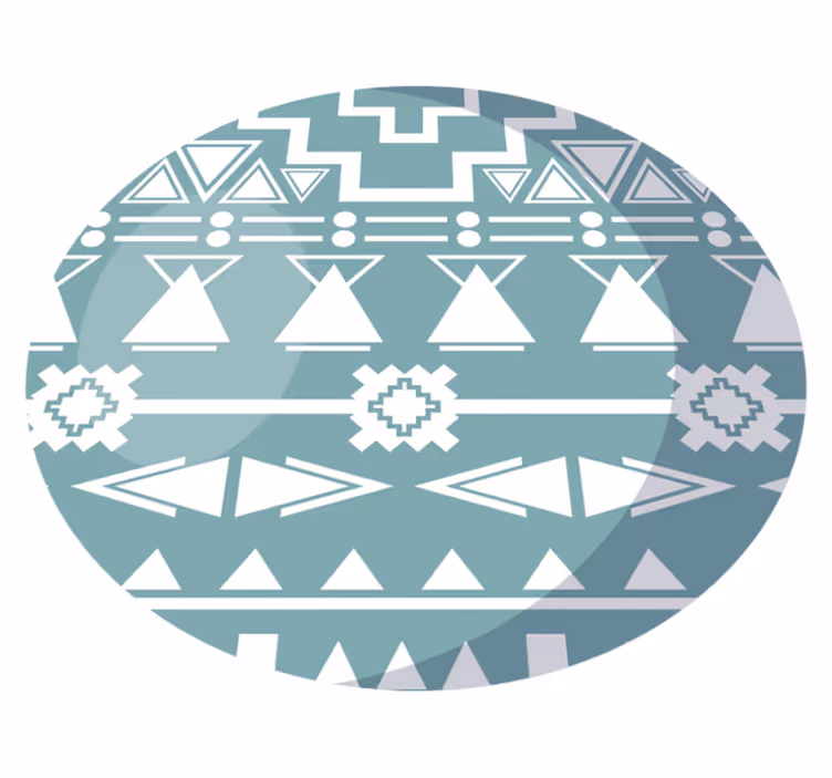 Alfombra de vinilo geométrica geometría tribal - TenVinilo