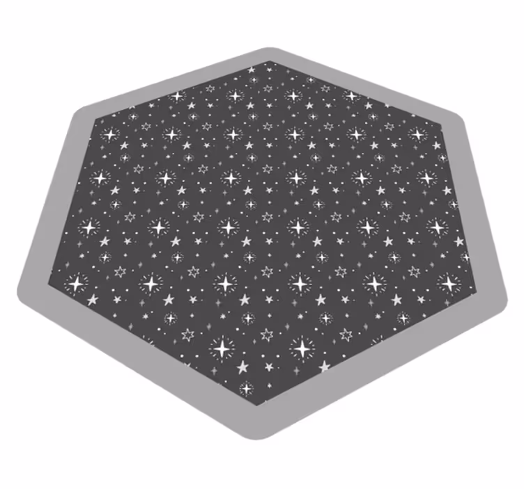 Alfombra vinílica de estrellas patrón celeste - TenVinilo