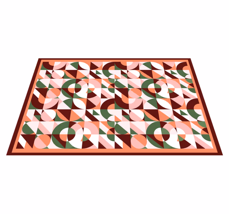 Alfombra de vinilo geométrica patrón de mosaico geométrico - TenVinilo